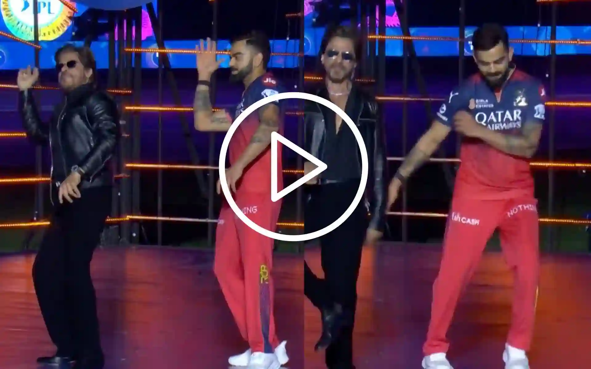 [Watch] Virat Kohli, Shah Rukh Khan Shake A Leg On 'Jhoome Jo Pathaan' In IPL Opening Ceremony